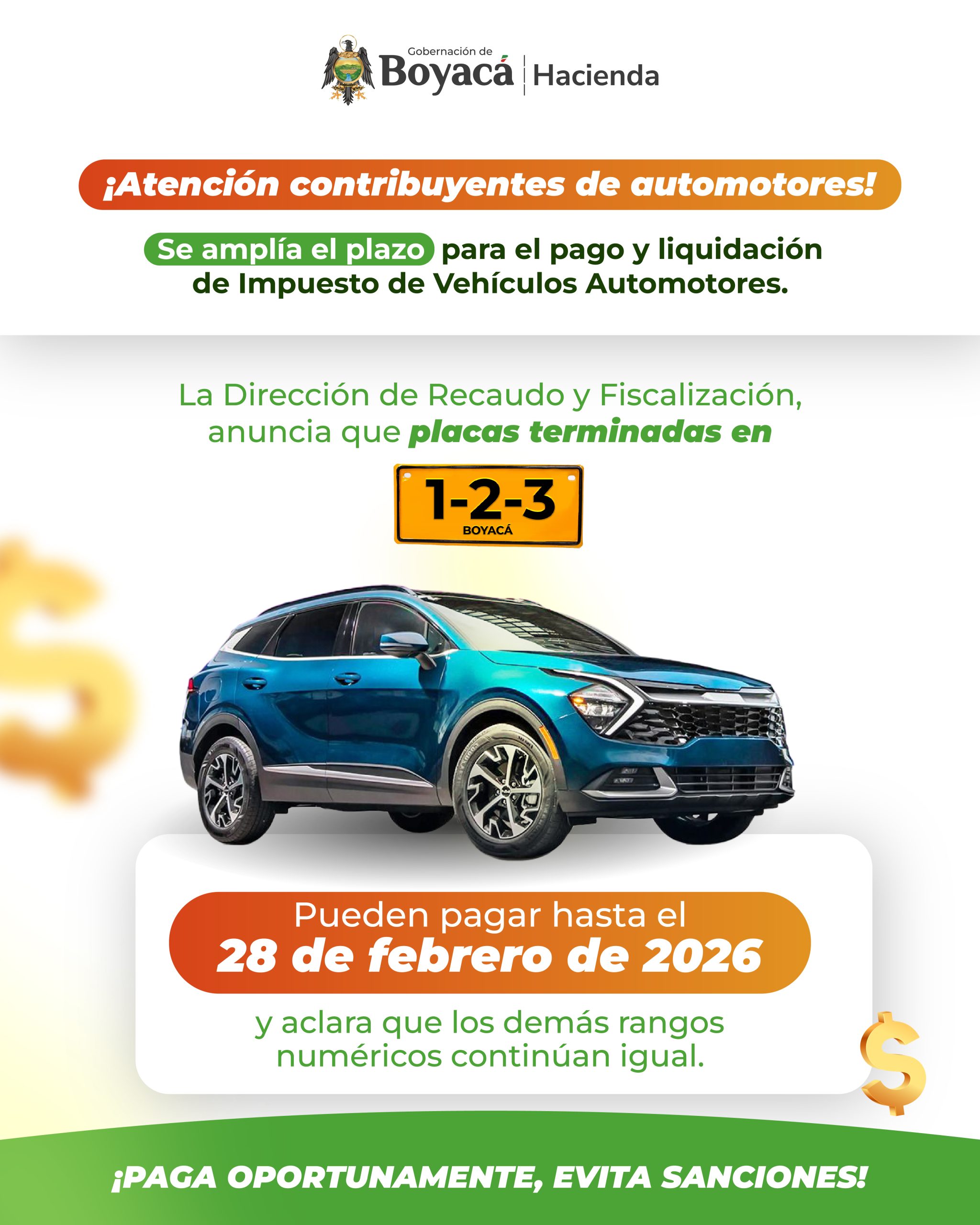 En Boyacá, hasta el 28 de febrero hay plazo para el pago del Impuesto ...
